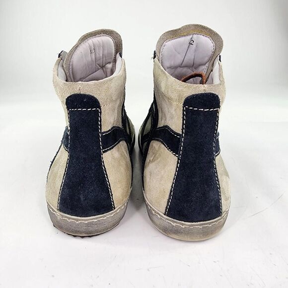 Fontanina Oliberte Hi-top Sneakers US 9 Gray/black Suede Lace-Up Ankle Boot Shoe - Picture 5 of 15